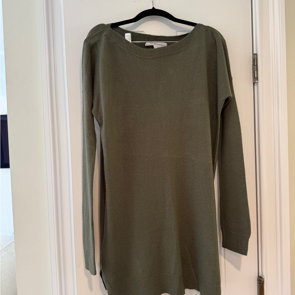 BCBGeneration Forest Green Knit Top
